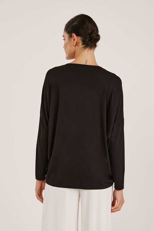 Blusa Decote U Preto Beth
