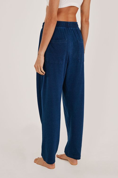 Calça Cenoura Malha Índigo Krabi