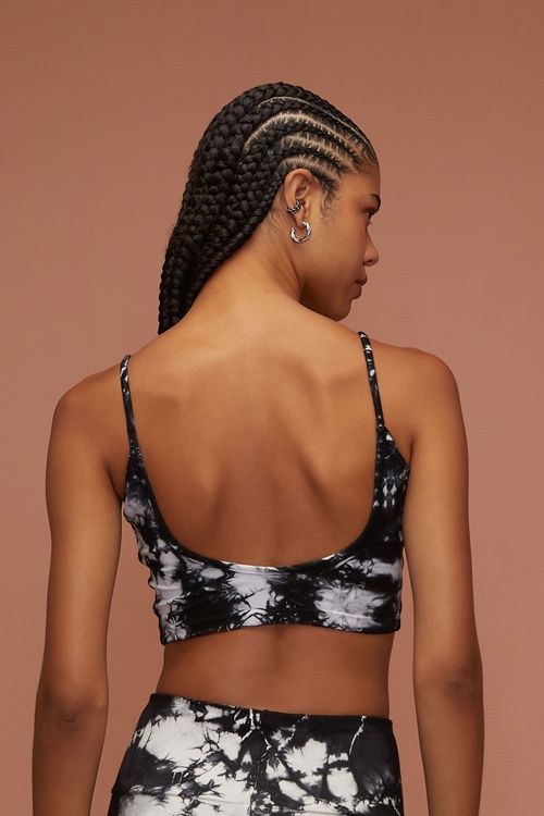 Top Yoga Tie Dye Preto e Branco Algodão Nero