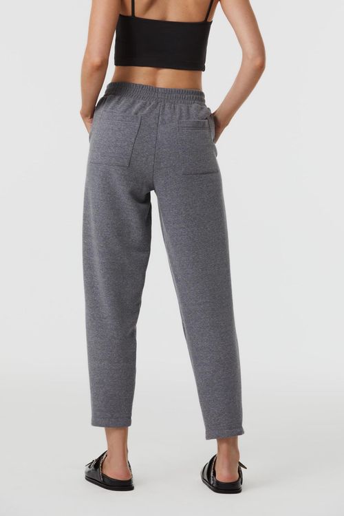 Calça Cenoura Chumbo Com Azul Algodão Lila