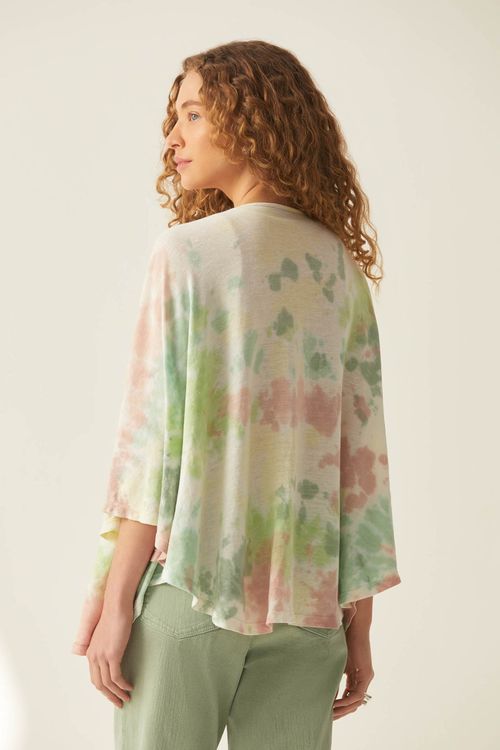 Casaco Dye Multicolor Linho Tulipa
