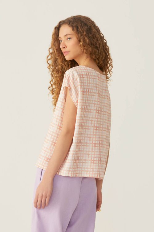 Blusa Estampada Laranja Mandarina