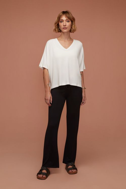 Calça Reta Preta Bambu IV