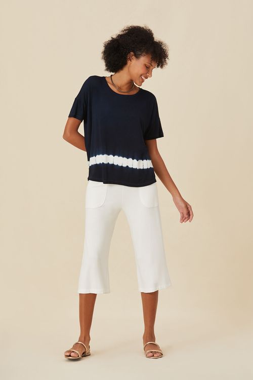 Calça Pantacourt Off White Bambu Agra
