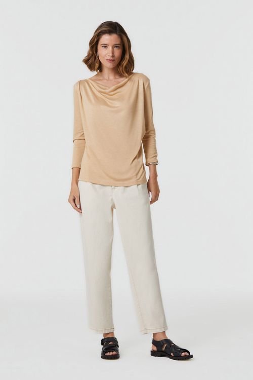 Calça Cenoura Off White Jeans Layla