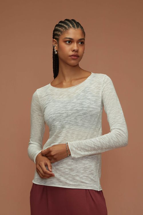 Camiseta Off White Algodão Basic