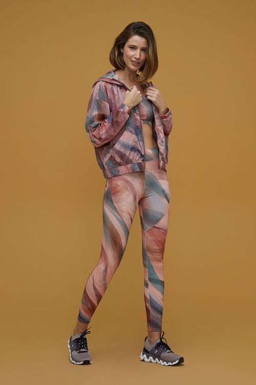Legging Fitness Recortes Bolsos Estampado Desert