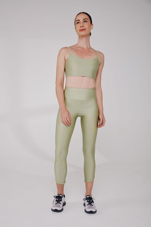 Legging Fitness Detalhe Barra Verde Rio