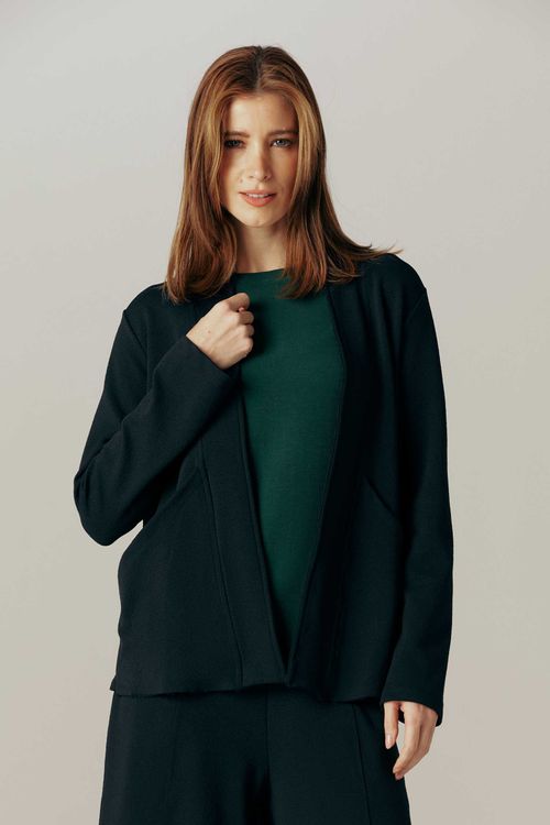 Casaco Alongado Preto Betina