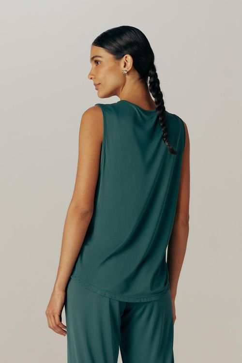 Regata Fitness Cavada Verde Escuro Dry Uv Palma