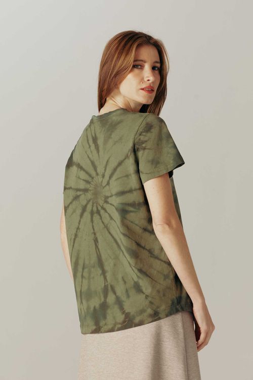 Blusa Tie Dye Verde Algodão Jaque