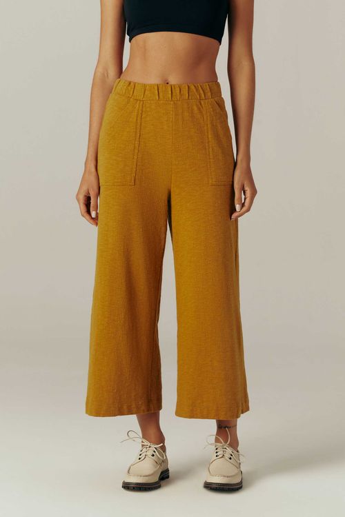 Calça Pantacourt Ouro Algodão Ipê