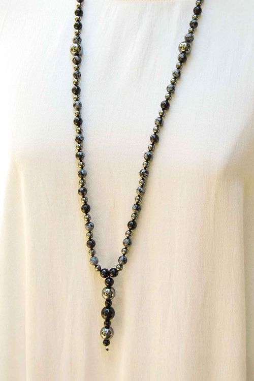 Japamala Obsidiana e Hematita