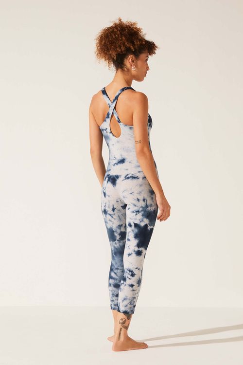 Macacão Yoga Tie Dye Marinho Algodão Varuna