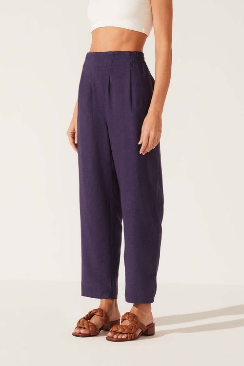 Calça Cenoura Dye Carbono Linho Gilda