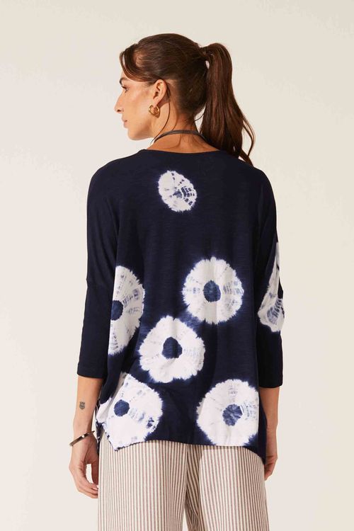 Blusa Tie Dye Marinho Modal Yasmin