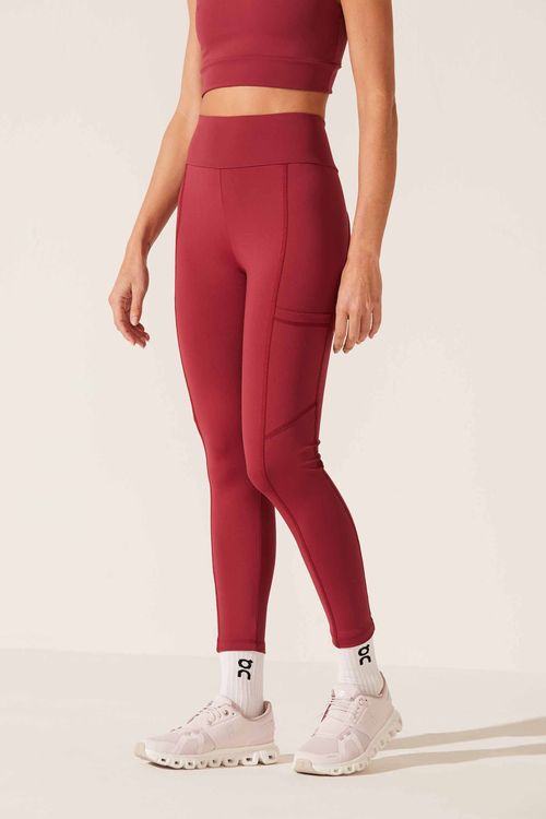 Legging Fitness Com Bolsos Merlot Maju