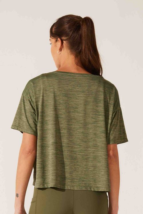 Blusa Fitness Decote V Militar Alba