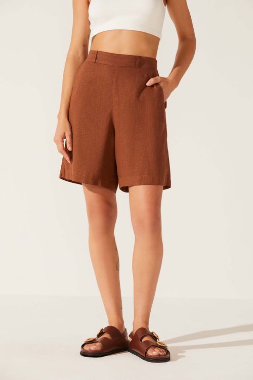 Short Dye Camelo Linho Eunice