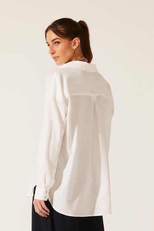 Camisa Dye Off White Linho Francis