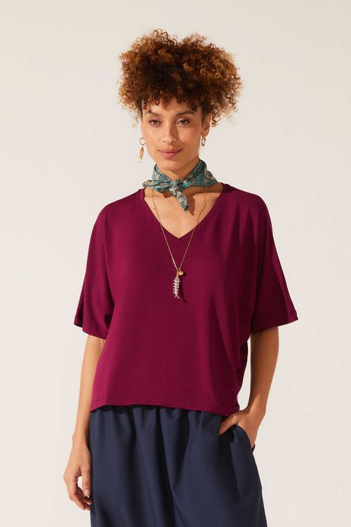 Blusa Cropped Orquídea Bambu Isis