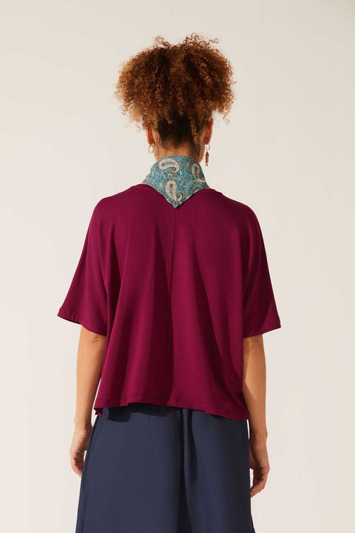 Blusa Cropped Orquídea Bambu Isis
