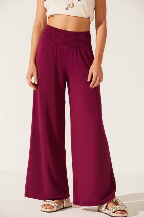 Calça Pantalona Orquídea Bambu Deva