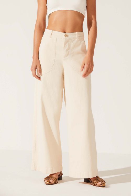 Calça Jeans Wid Leg Off White Celi