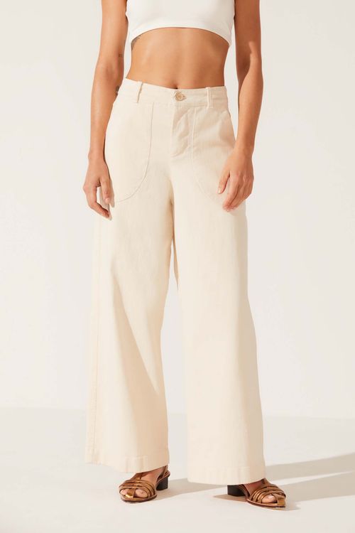Calça Jeans Wid Leg Off White Celi