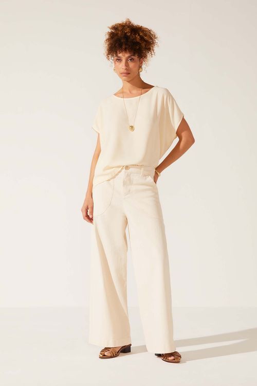 Calça Jeans Wid Leg Off White Celi