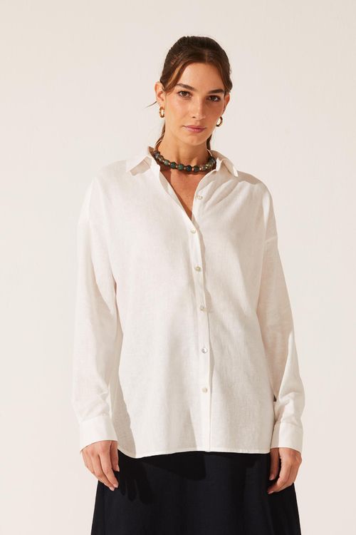 Camisa Dye Off White Linho Francis