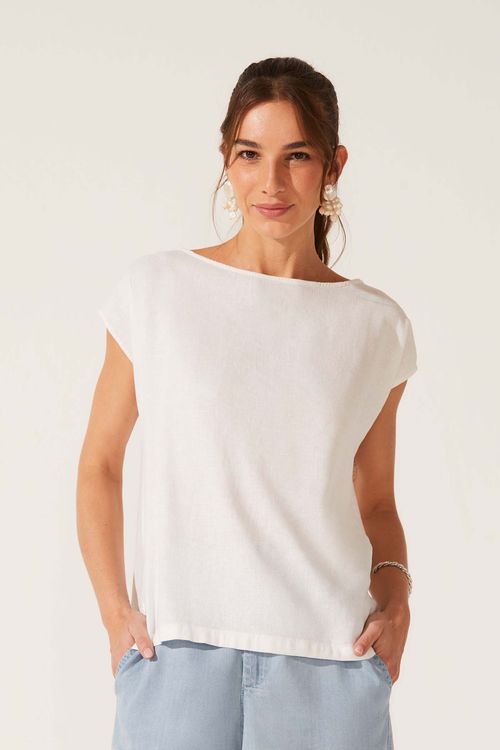 Blusa Dye Off White Linho Hebe