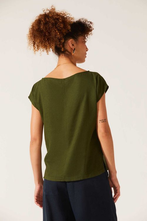 Blusa Dye Verde Linho Hebe