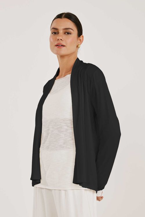 Casaco Cardigan Preto Scarlet