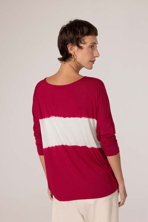 Blusa Tie Dye Amora Modal Watery Stripe II