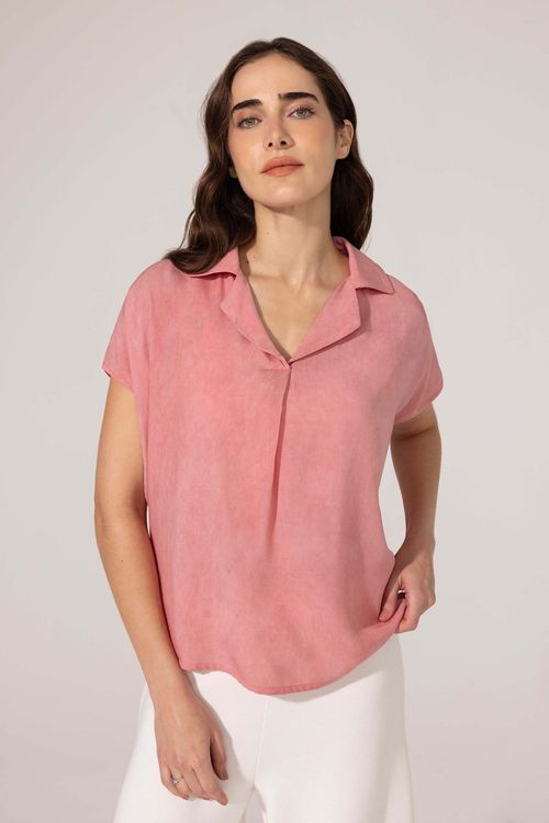 Blusa Gola Rosa Escuro Carine
