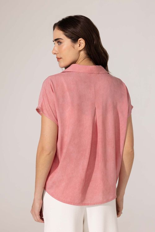 Blusa Gola Rosa Escuro Carine