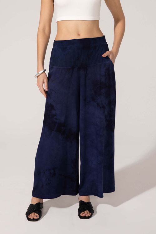 Calça Pantalona Dye Marinho Gabriela