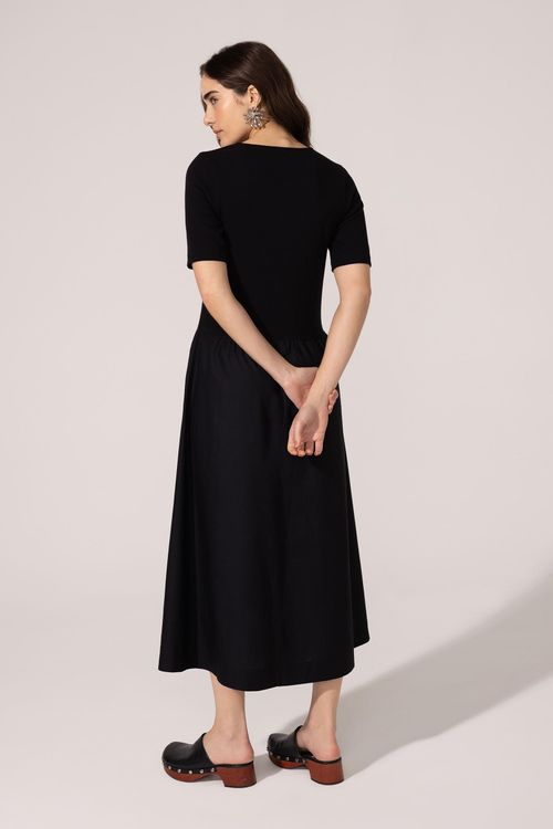 Vestido Midi Preto Nicole