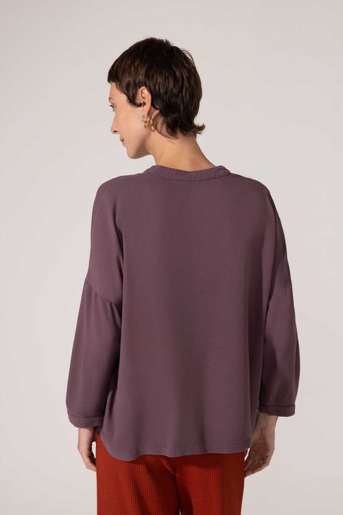 Blusa Manga Longa Berinjela Melina