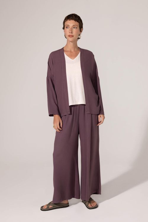 Calça Pantalona Berinjela Melina