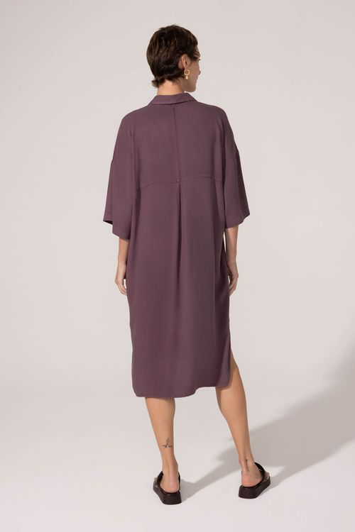 Vestido Chemise Berinjela Melina