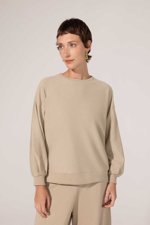 Sweatshirt Areia Algodão Felícia