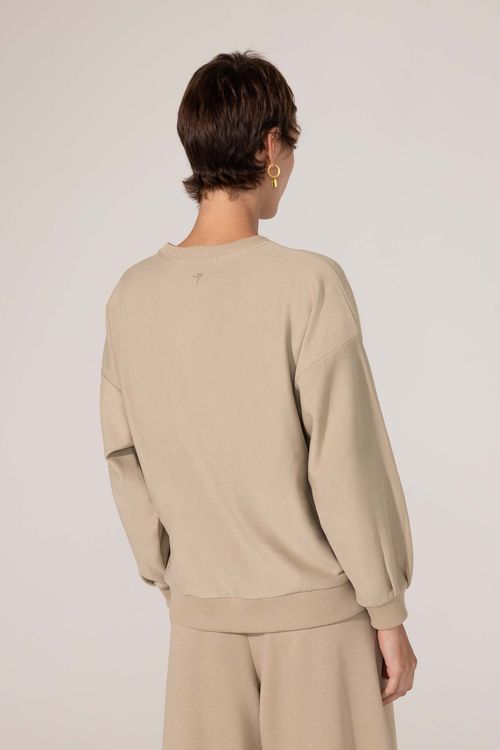 Sweatshirt Areia Algodão Felícia