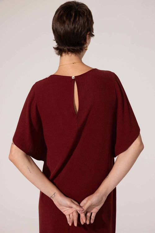 Vestido Midi Bordô Liocel Dalva