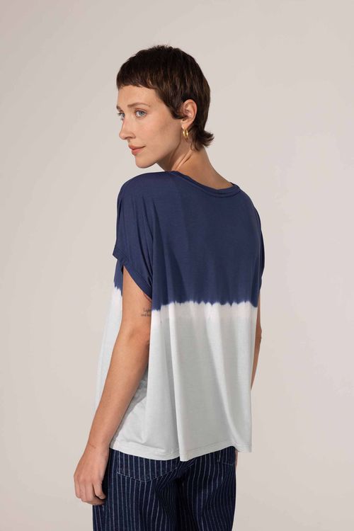 Blusa Dye Azul Modal Luana