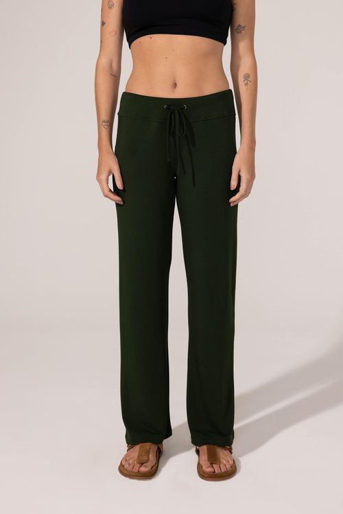 Calça Reta Verde Escuro Bambu IV