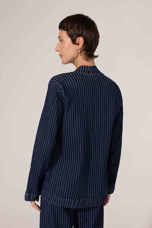 Casaco Denim Listrado Índigo Bel
