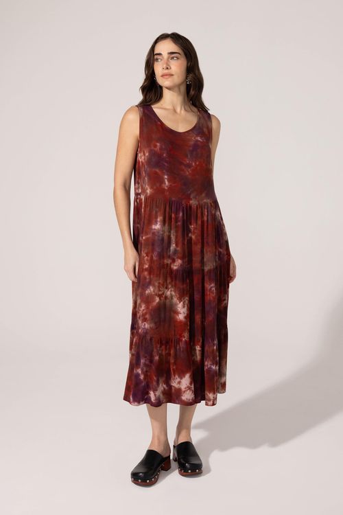 Vestido Regata Dye Bordô Modal Angela