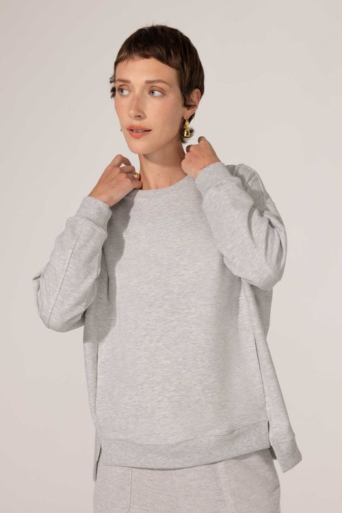 Sweatshirt Mescla Algodão Eda